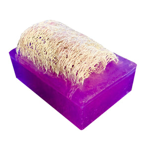 "LAVENDER" Handmade Moisturizing Luffa Soap 4oz Bar